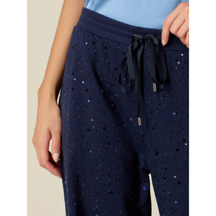 Oltre - Joggers in felpa con paillettes - Blu