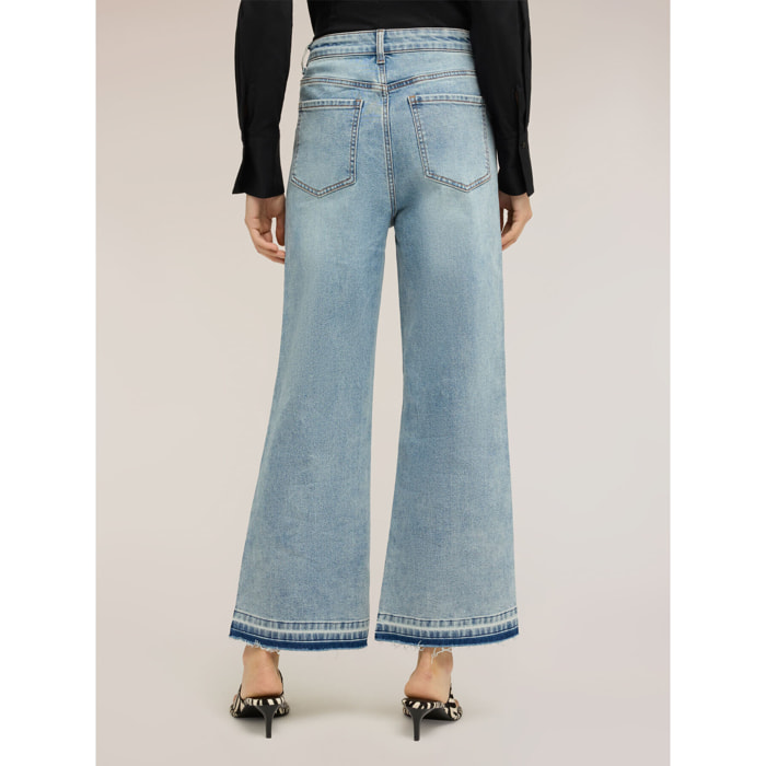 Motivi - Jeans palazzo con aplicaciones de strass - Light - blue