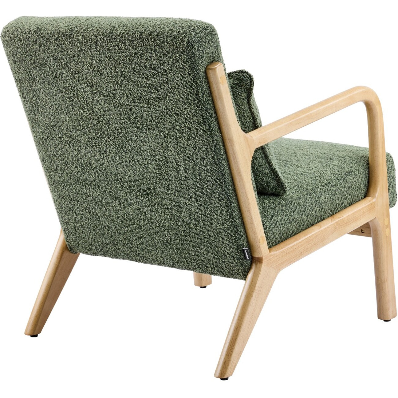Fauteuil en bois et tissu bouclette - LANNA