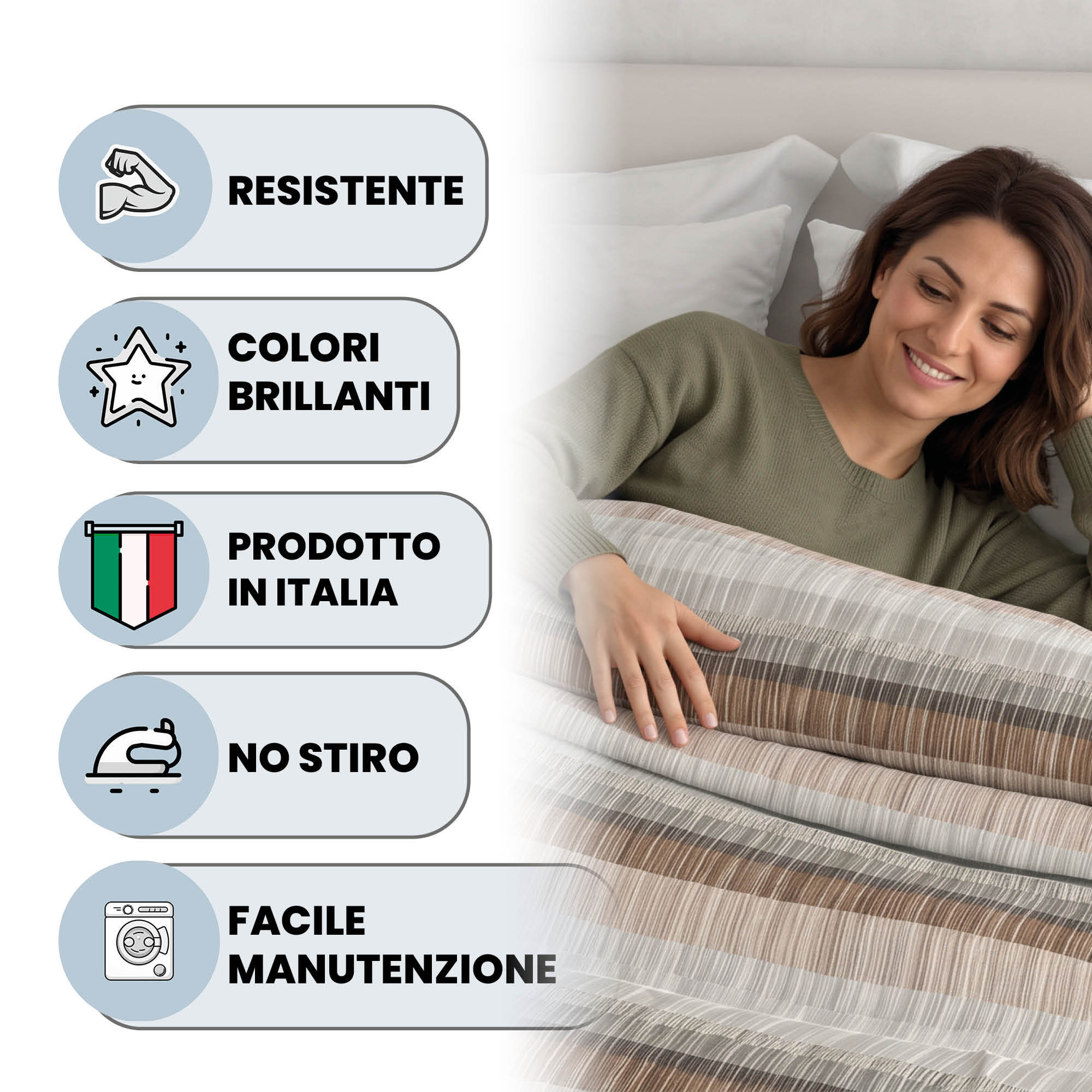 TRAPUNTA INVERNALE INFINITY - 300gr - 100% Microfibra - Made in Italy