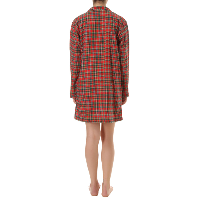 PACK Camicia da notte mamma e bimba DONNA BAMBINA scozzese rosso