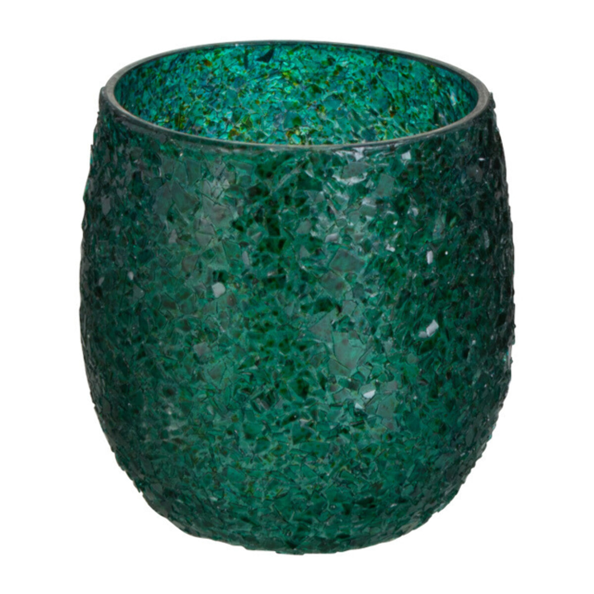 J-Line bougeoir Tom - verre - vert - small - 2 pcs