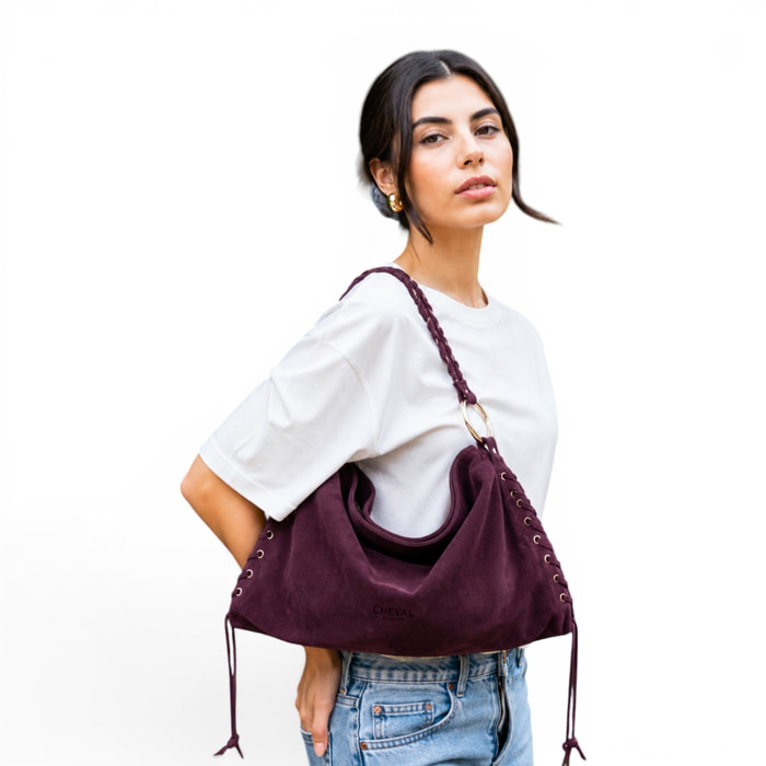 Bolso de hombro Cheval Firenze Daisy Burdeos