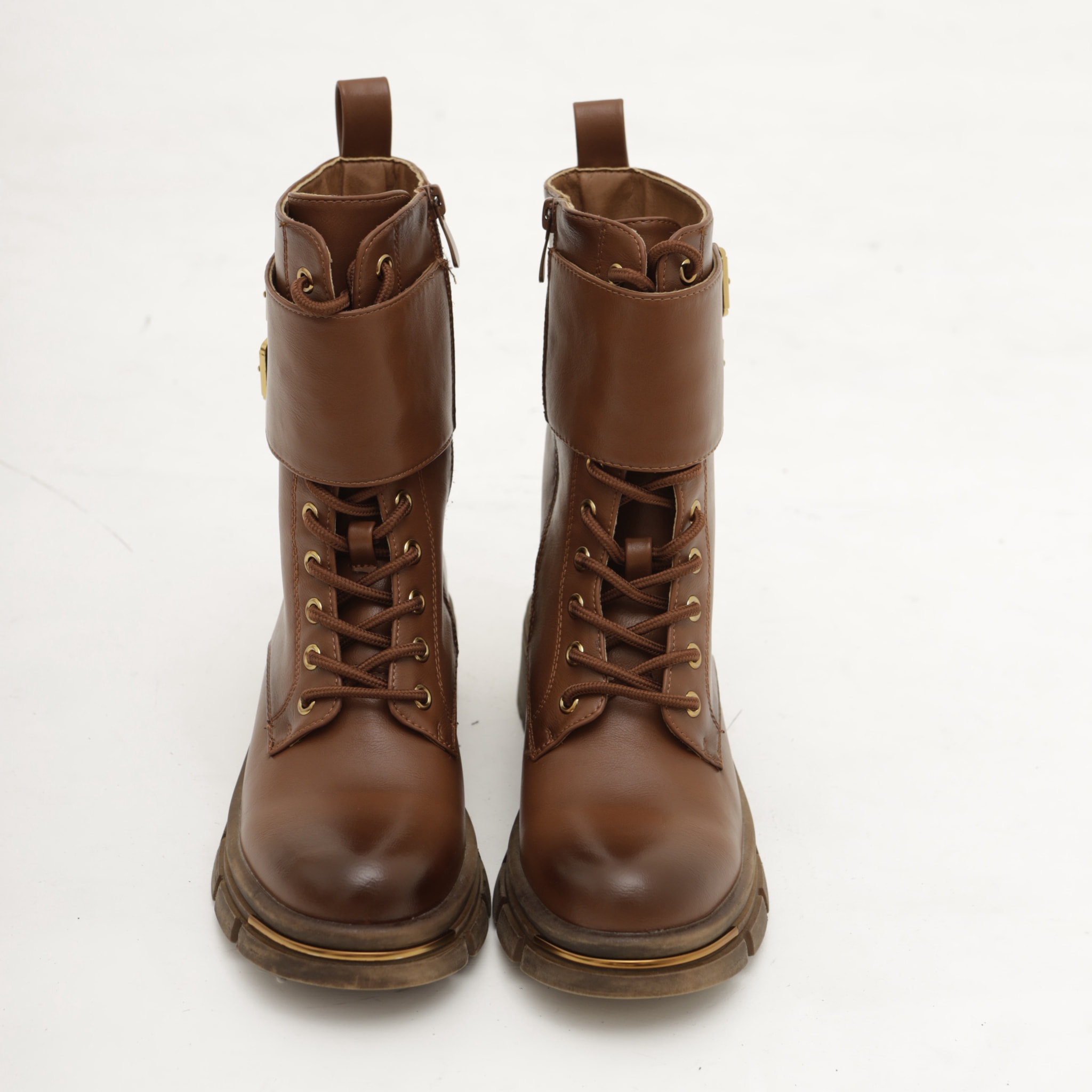 ANFIBIO CON FIBBIE CAVIGLIA MARRONE