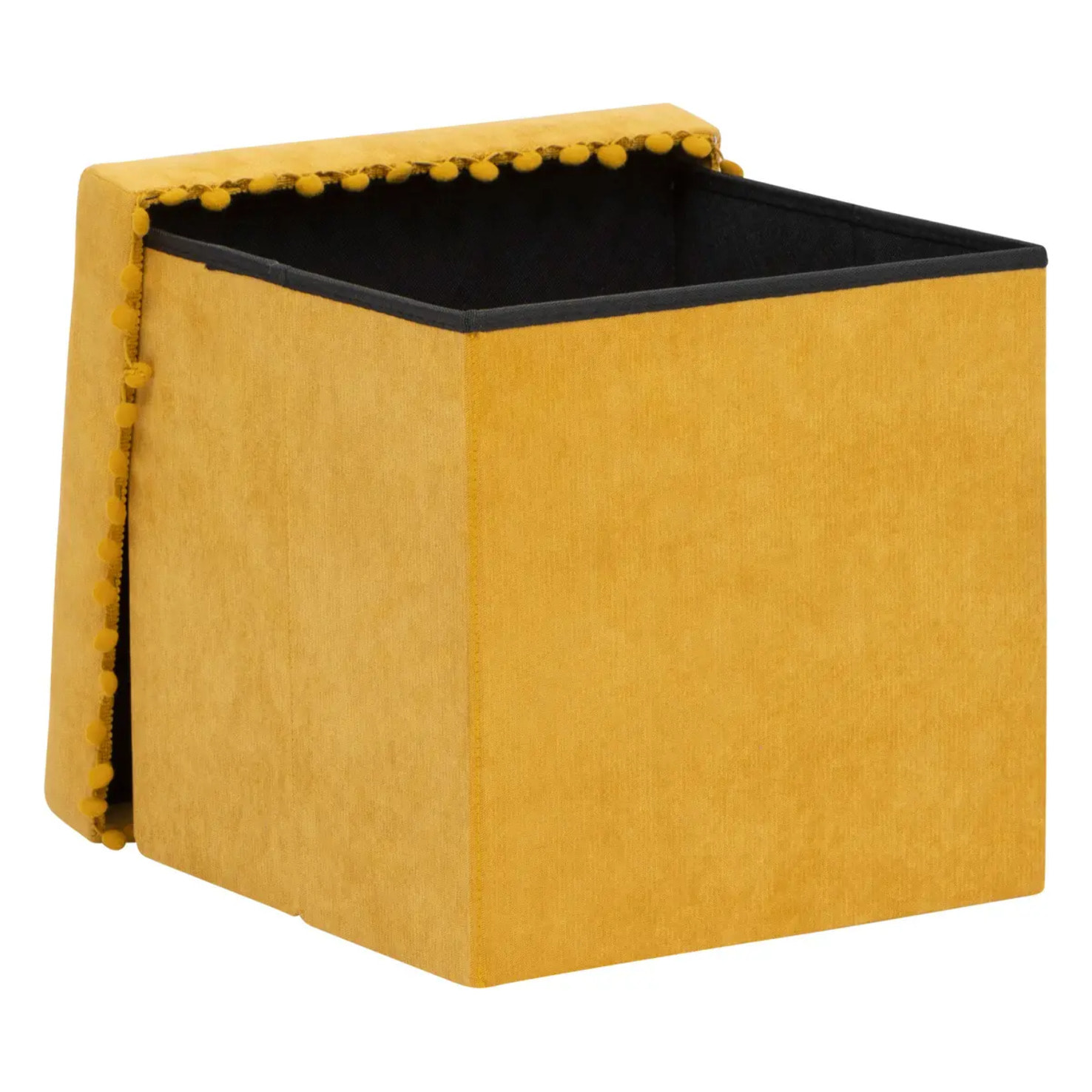 Pouf pliant "Mémo" 40x38cm ocre