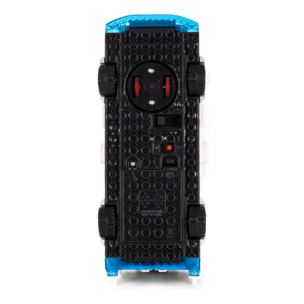 Furgone della polizia con luci ed effetti sonori. Da costruire, 48 pezzi. Modalità di funzionamento automatico 360°.