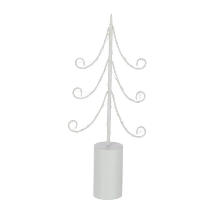 J-Line décoration Sapin - acier - blanc - small - LED