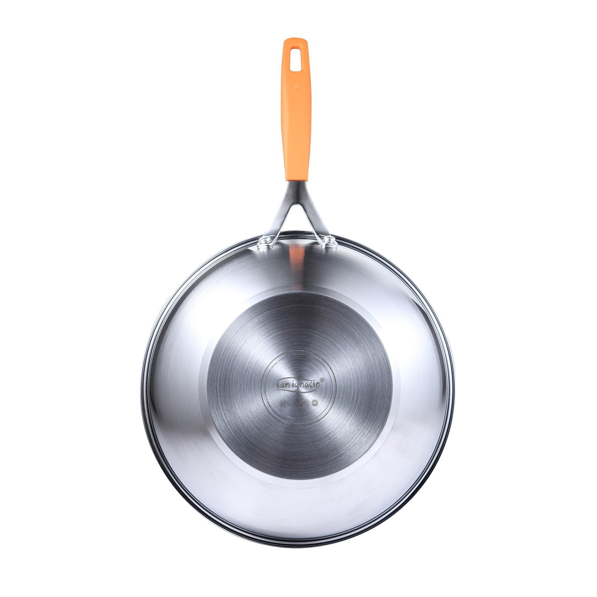 Juego de Sartén Asador 28x28cm + Wok Ø28cm en aluminio forjado para inducción COMPACT San Ignacio