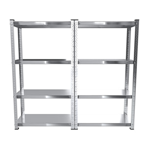 2 Scaffali In Metallo Scaffale Alta Portata Con 4 Ripiani Regolabili Ideale Per Garage Officina Cantina Capannone Magazzino Design Modulare 150 cm