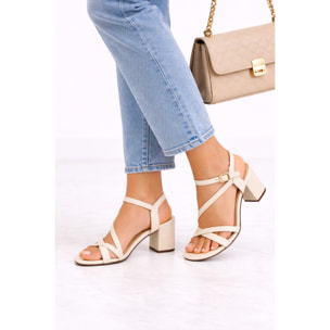 Sandali con cinturino regolabile- tacco 9,0 cm