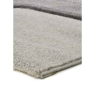 MEDEL Alfombra geométrica de pelo corto en gris, varias medidas disponibles