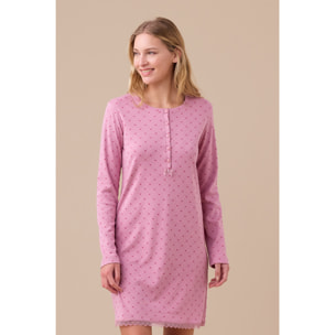 Camicia da notte donna in caldo cotone articolo cuore. Noidinotte