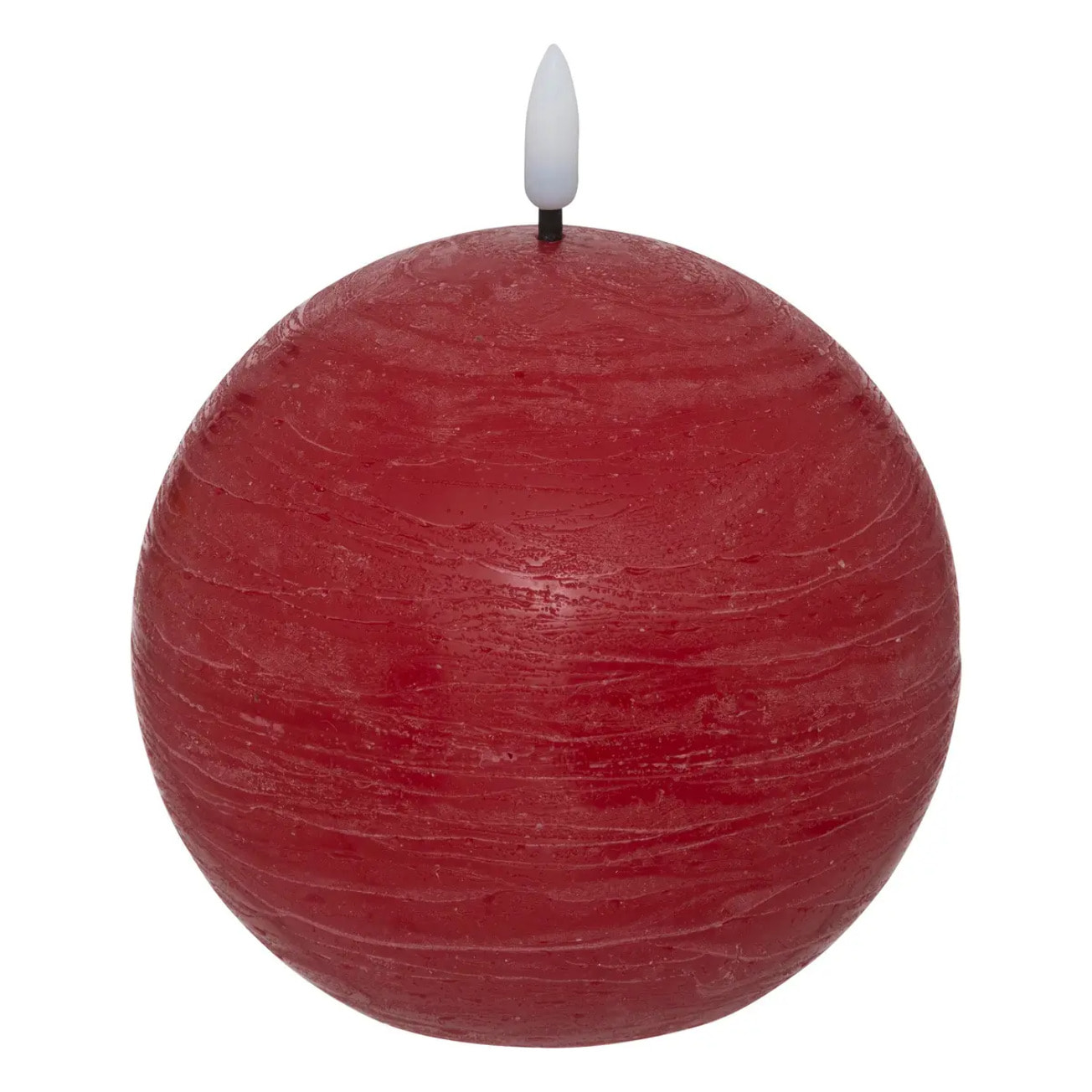 Bougie boule LED Molia D.8cm rouge