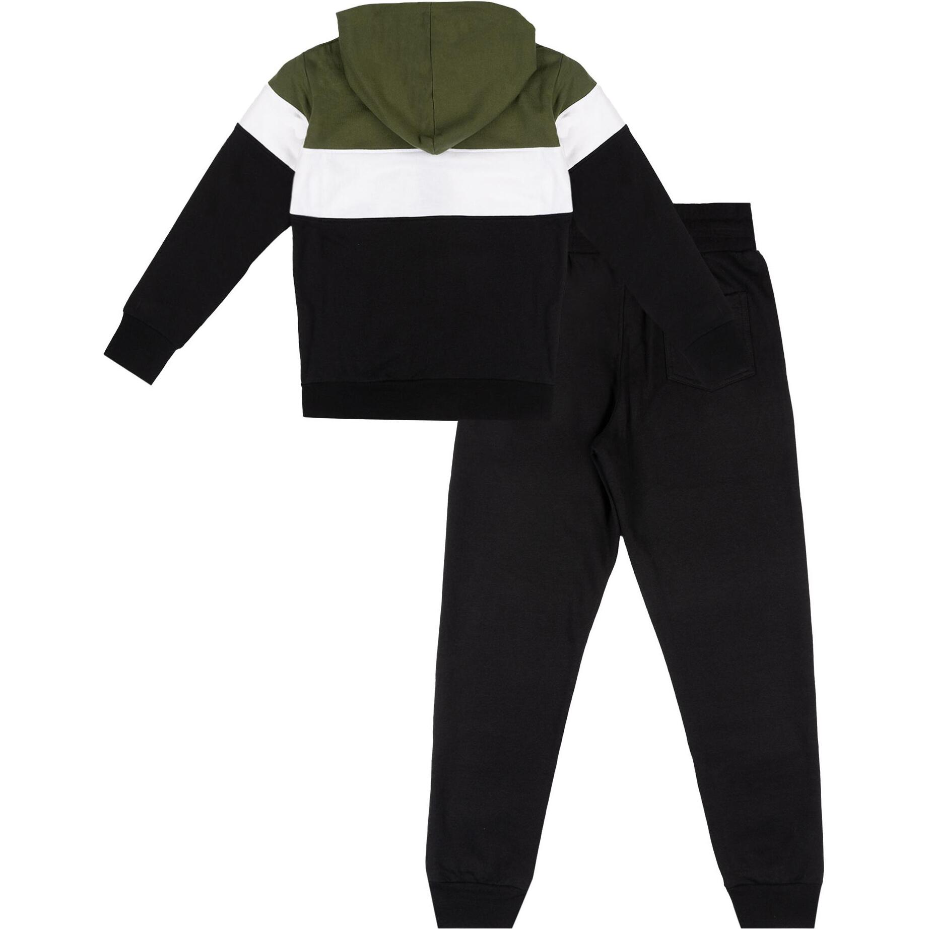 Tuta invernale da bambino tricolor con cappuccio e zip 'Varsity'
