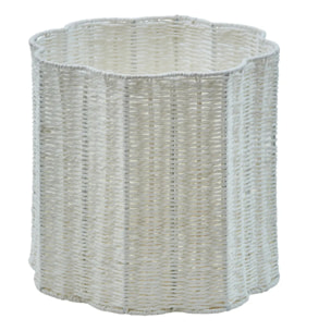 Lot de 3 paniers de rangement Fleur de rose blanc