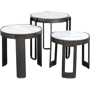 Tables basses Perelli noires set de 3 Kare Design