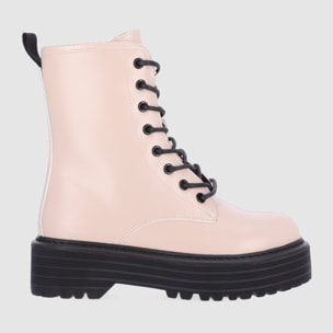 Botas de Charol - Beig - Tacón: 5 cm