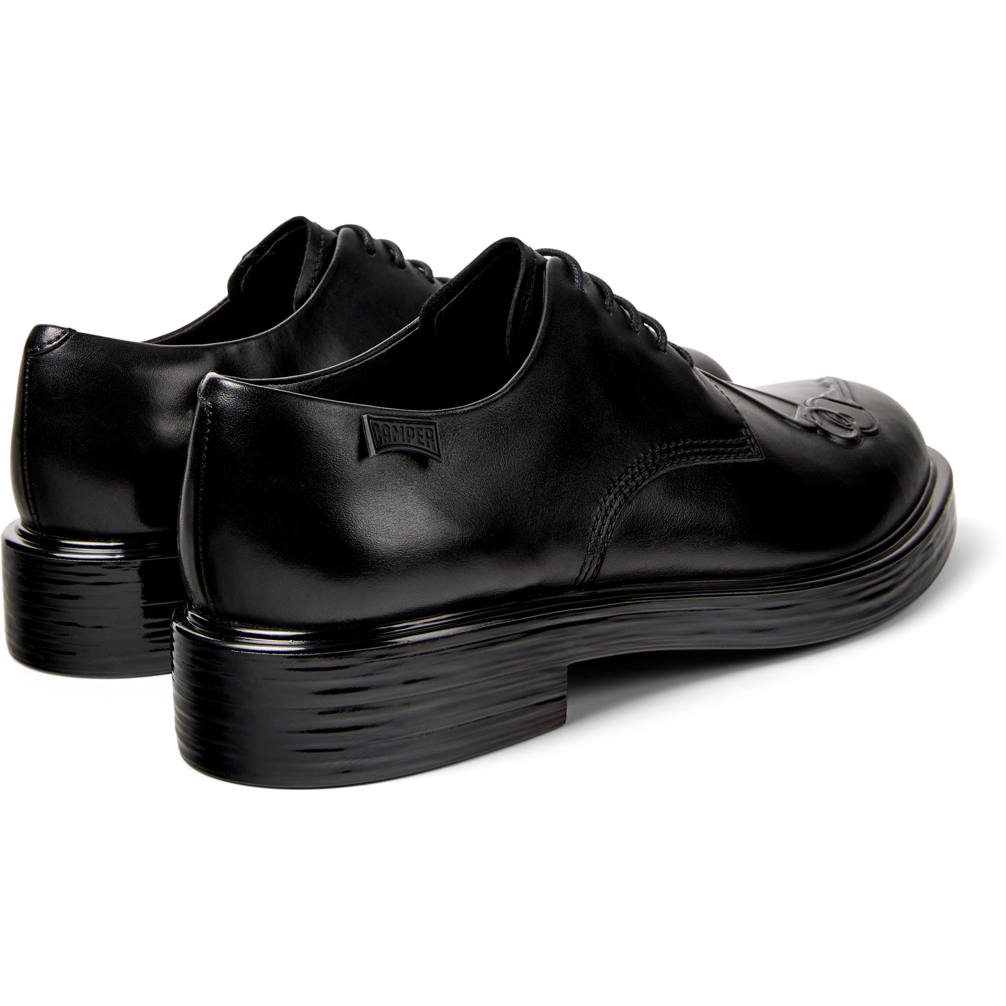 Zapatos de cordones - CAMPER Dean Twins - Negro - Cuero liso