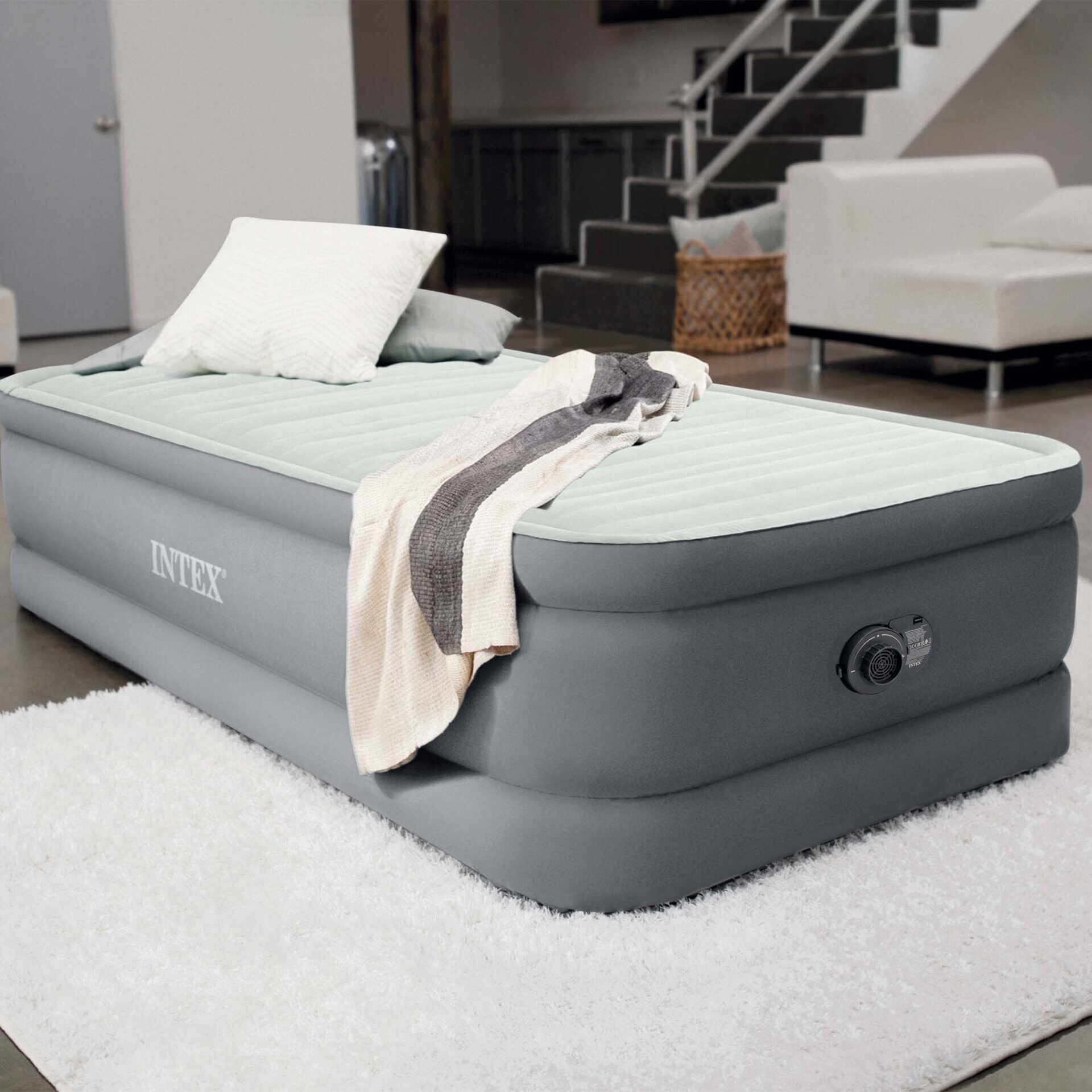 Intex Materasso Dura-Beam PremAire Singolo Autogonfiante, 99x191x46 cm