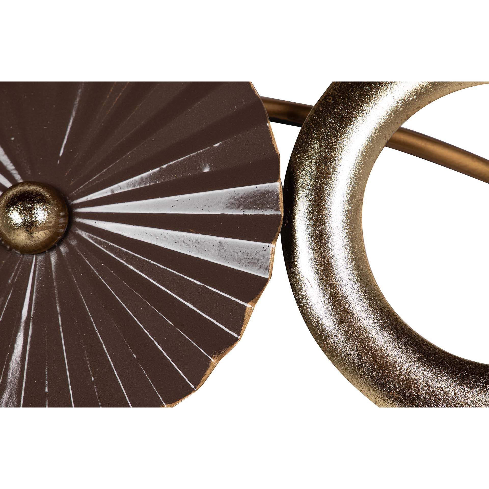 Adorno Pared Metal Azul Dorado 71x6x77 Cm