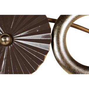 Adorno Pared Metal Azul Dorado 71x6x77 Cm