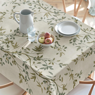 Nappe imprimée anti-tâches ZARZA VERT