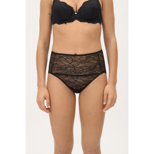 Slip a vita alta in pizzo color avorio