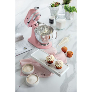 Robot pâtissier KITCHENAID 5KSM175PSEDR rose poudré, 4,8 L, bol avec poignée + bol 3 L, batteur souple et couvercle