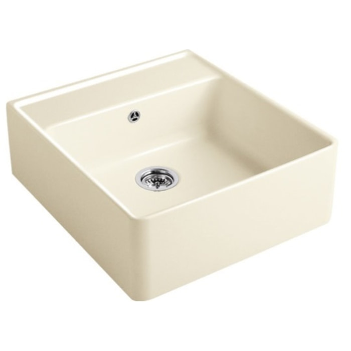 Evier timbre office Tradition Creme CeramicPlus avec vidage manuel