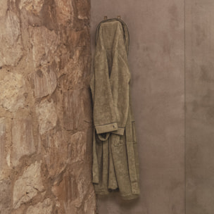 Scalpers albornoz liso con ribete y detalle bordado khaki talla l-xl