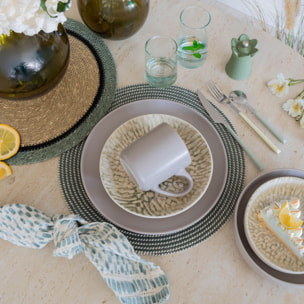 Lot de 6 mugs 38cl en grès gris ARITA