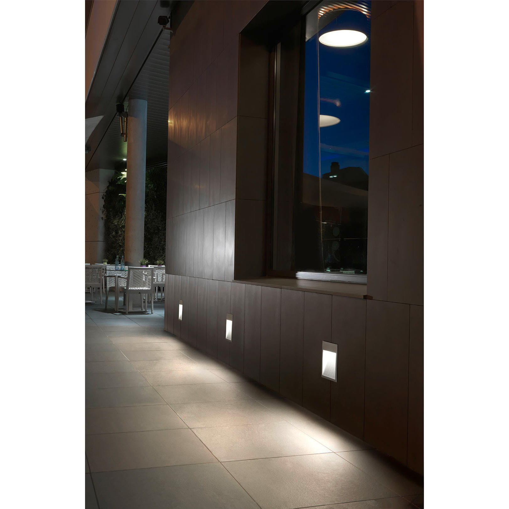 LEDS C4 Empotrable de Pared IP66 LED Square 22.5W Blanco Cálido - 3000K para Exterior para Entrada, Fachada