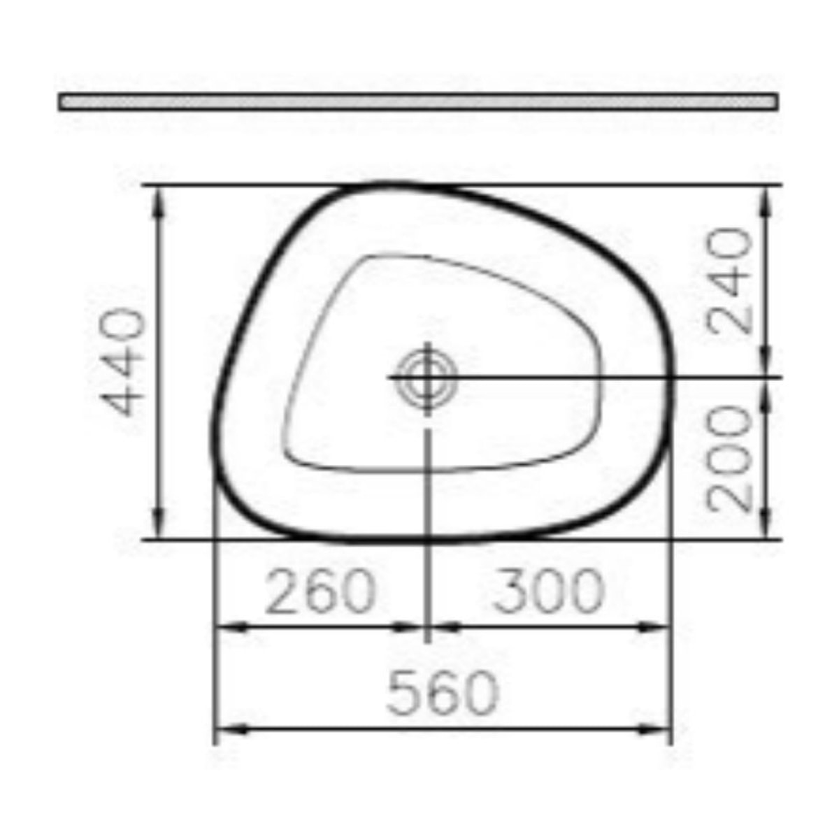 Lavabo double vasque à poser VITRA Outline, asymétrique - vison mat Haut de gamme