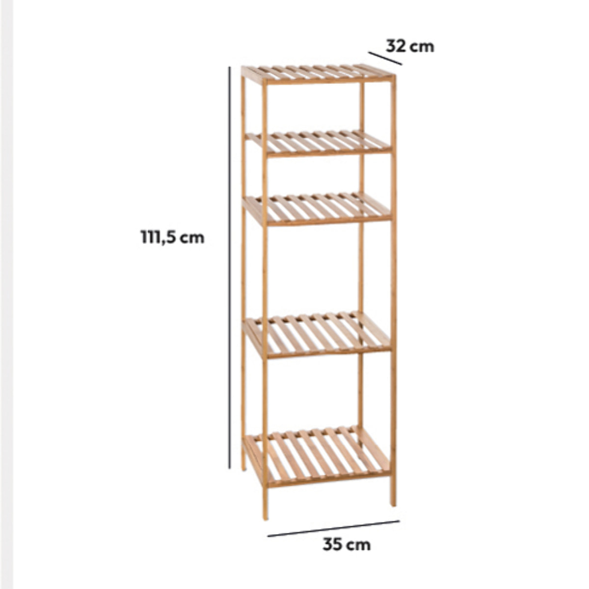 Étagère colonne 4 niveaux Bambou Mix N' Modul