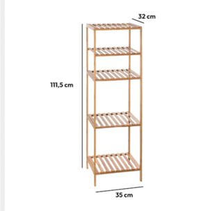 Étagère colonne 4 niveaux Bambou Mix N' Modul