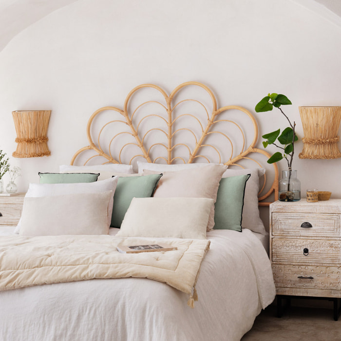 Tête de lit "Aoni" - rotin 140x161 cm