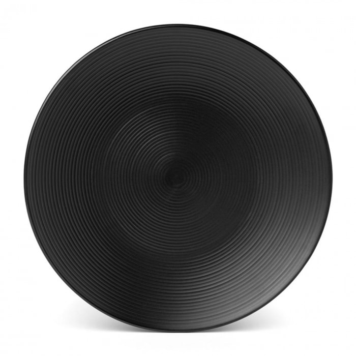 Lot de 6 assiettes plates noir - "aya"