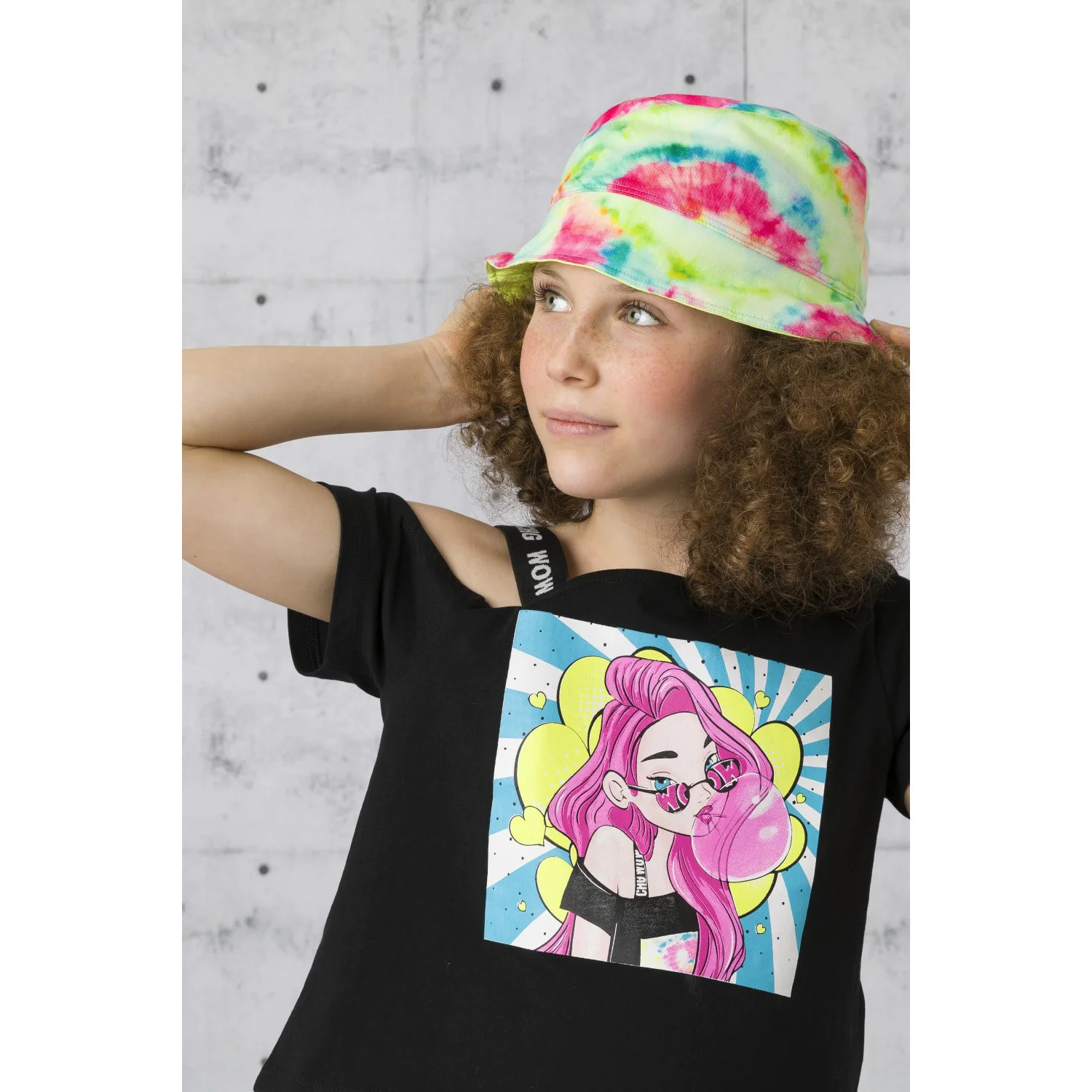 Gorro de niña estampado