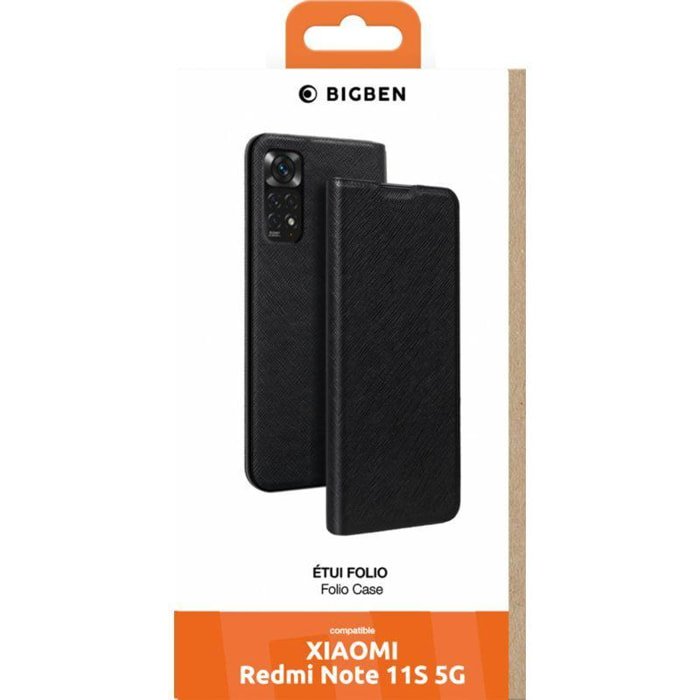 Etui BIGBEN CONNECTED Xiaomi Redmi Note 11S 5G Stand noir