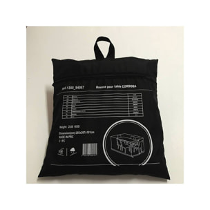 Housse de protection pour salon de jardin repas - 267 x 203 x 101 cm - Noir