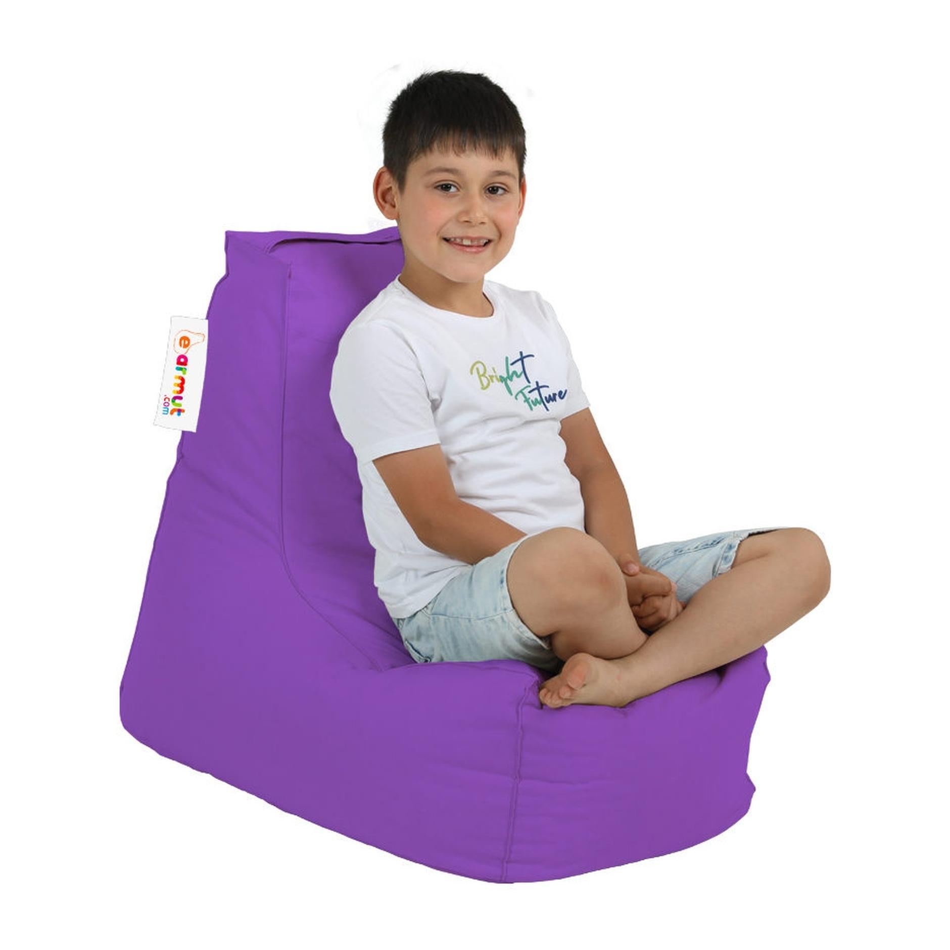 Sillón-puf para niños para exteriores- morado