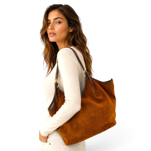 Borsa a Spalla Cheval Firenze Savanah Suede Cuoio