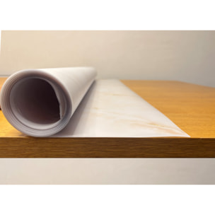 Tovaglia Antimacchia Plastificata Idrorepellente Rotolo Tasgliabile PVC Proteggi Tavolo Crystal Marmo D10 1,55mm