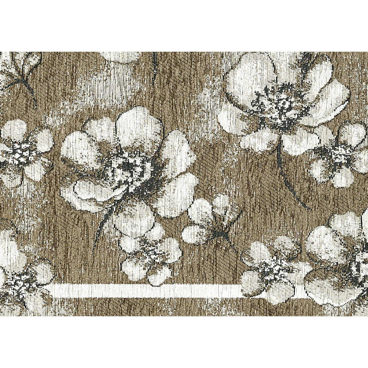 Tappeto Jacquard Ideale Cucina Ingresso Made In Italy Antiscivolo, Lavabile, Morbido Disegno Emily Fango By Suardi