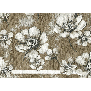 Tappeto Jacquard Ideale Cucina Ingresso Made In Italy Antiscivolo, Lavabile, Morbido Disegno Emily Fango By Suardi