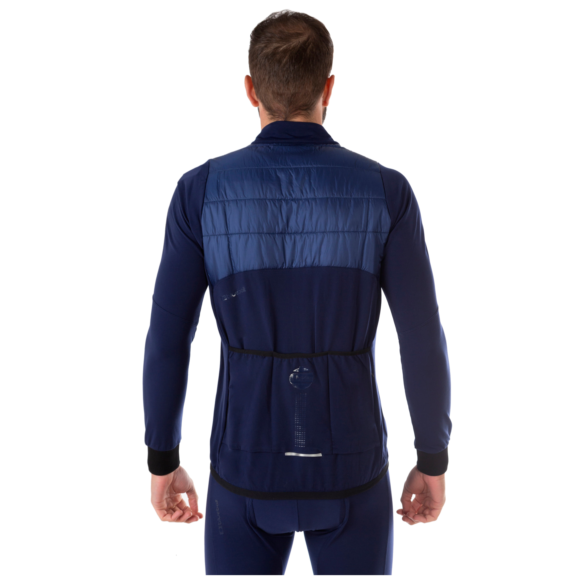 Giacca da ciclismo a maniche lunghe da uomo, blu navy