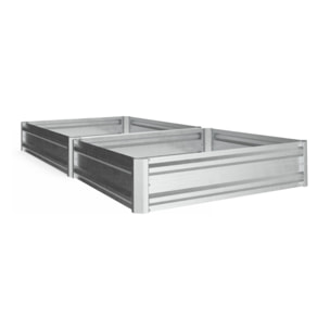 Carrés de potager en métal galvanisé 90x90x20cm - lot de 2