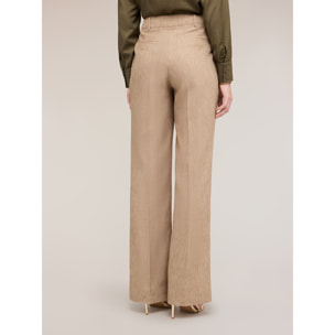 Motivi - Pantaloni palazzo misto lino - Beige