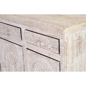 Aparador de Madera de Mango Estilo Mediterráneo Moderno