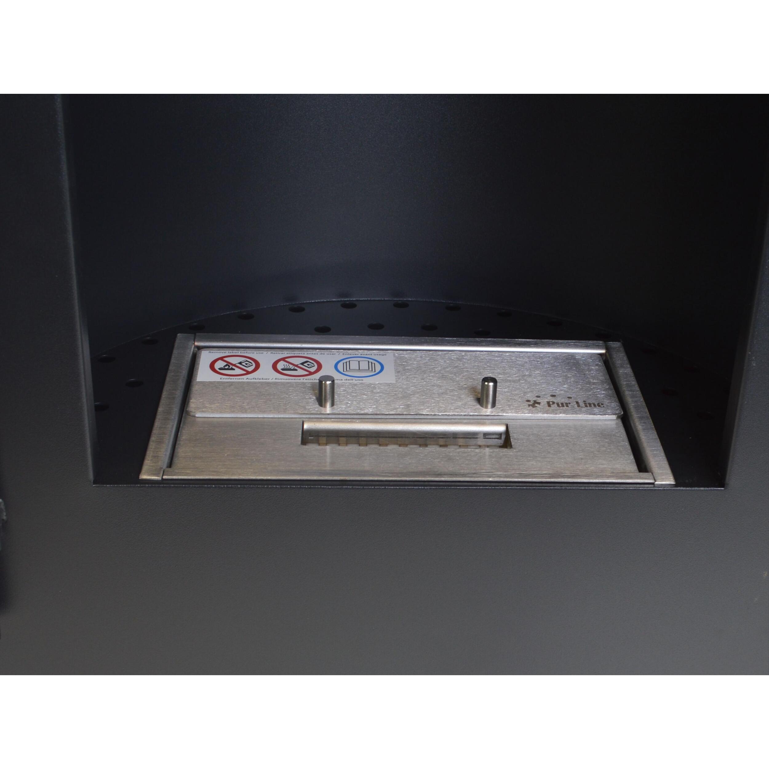 Poêle à l'éthanol en acier noir